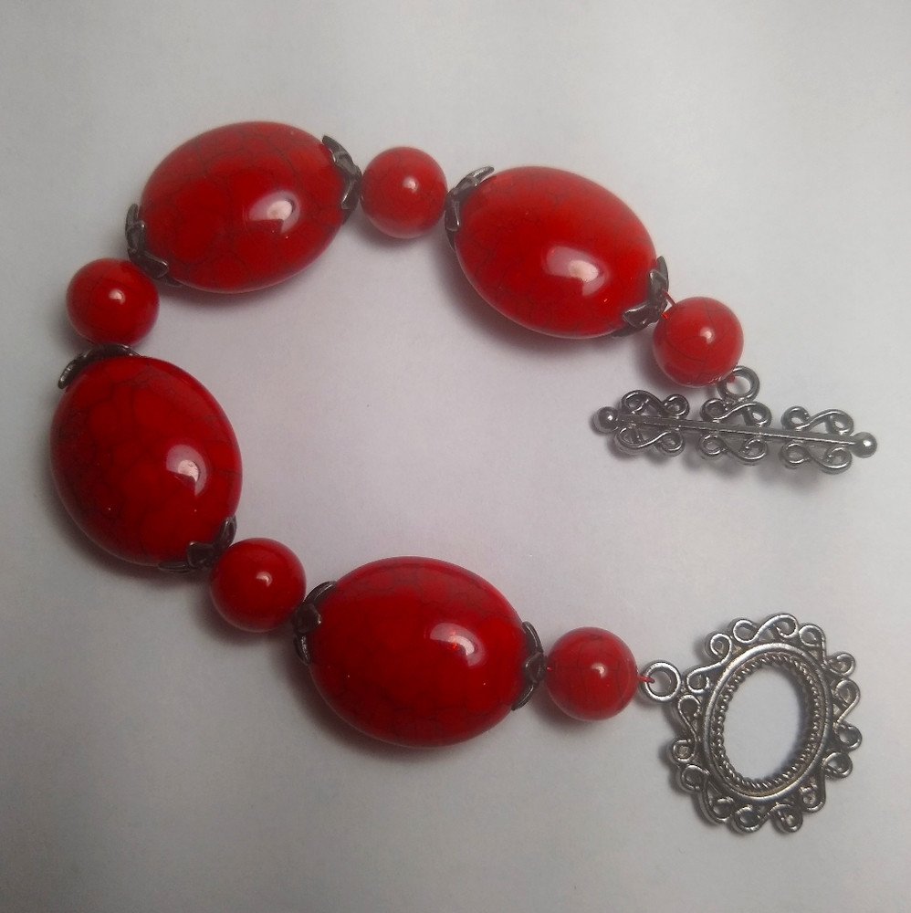 Red Beaded Bracelet